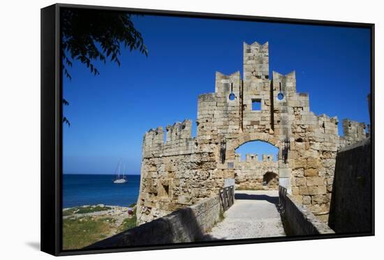 Fortress, UNESCO World Heritage Site, Rhodes City-Tuul-Framed Stretched Canvas