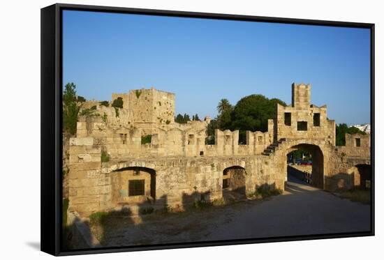 Fortress, UNESCO World Heritage Site, Rhodes City-Tuul-Framed Stretched Canvas