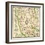 Fortresses in Xin Xi Ying, Yunnan Provence - Panoramic Map-Lantern Press-Framed Art Print