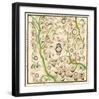 Fortresses in Xin Xi Ying, Yunnan Provence - Panoramic Map-Lantern Press-Framed Art Print