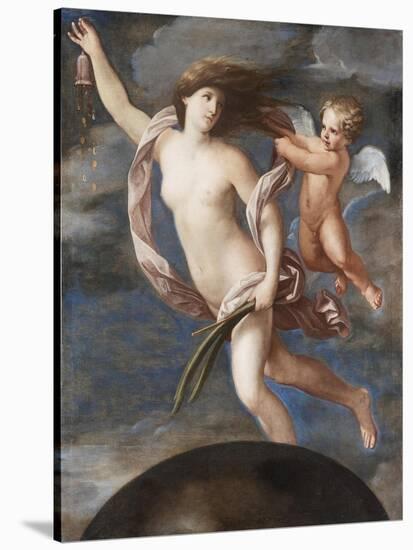 Fortuna and Cupid-Elisabetta Sirani-Stretched Canvas