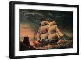 'Fortunate Escape of the 'Juno'', c1795-Robert Dodd-Framed Giclee Print