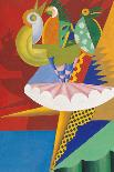 Rotation of Dancer and Parrots-Fortunato Depero-Stretched Canvas