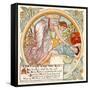 Fortune and the Boy, Illustration from 'Baby's Own Aesop', Engraved and Printed by Edmund Evans,…-Walter Crane-Framed Stretched Canvas