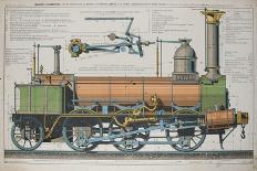 Steam Locomotive-Fortuné Delarue-Framed Stretched Canvas