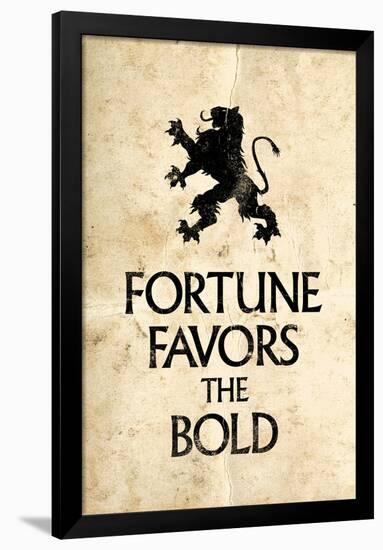 Fortune Favors the Bold Latin Proverb-null-Framed Poster