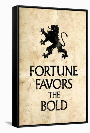 Fortune Favors the Bold Latin Proverb-null-Framed Stretched Canvas