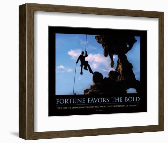 Fortune Favors the Bold ll-SM Design-Framed Art Print