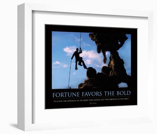 Fortune Favors the Bold ll-SM Design-Framed Art Print