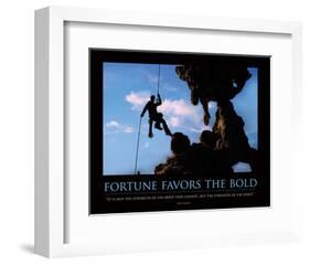 Fortune Favors the Bold ll-SM Design-Framed Art Print