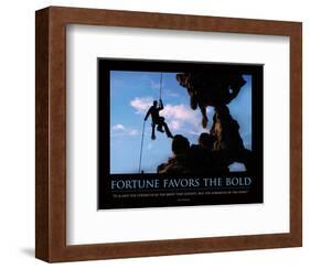 Fortune Favors the Bold ll-SM Design-Framed Art Print