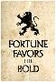 Fortune Favors the Bold Motivational Latin Proverb Poster-null-Lamina Framed Poster