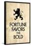 Fortune Favors the Bold Motivational Latin Proverb Poster-null-Framed Poster