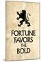 Fortune Favors the Bold Motivational Latin Proverb Poster-null-Mounted Poster