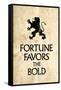 Fortune Favors the Bold Motivational Latin Proverb Poster-null-Framed Stretched Canvas