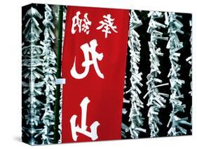 Fortune Papers at Shinto Shrine, Tokyo, Japan-Nancy & Steve Ross-Stretched Canvas