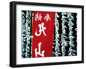 Fortune Papers at Shinto Shrine, Tokyo, Japan-Nancy & Steve Ross-Framed Premium Photographic Print