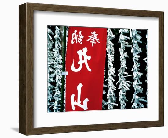 Fortune Papers at Shinto Shrine, Tokyo, Japan-Nancy & Steve Ross-Framed Photographic Print