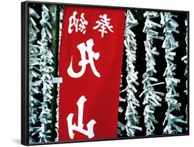 Fortune Papers at Shinto Shrine, Tokyo, Japan-Nancy & Steve Ross-Framed Photographic Print