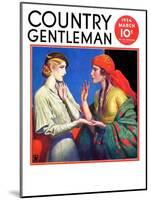 "Fortune Teller," Country Gentleman Cover, March 1, 1934-Wladyslaw Benda-Mounted Giclee Print