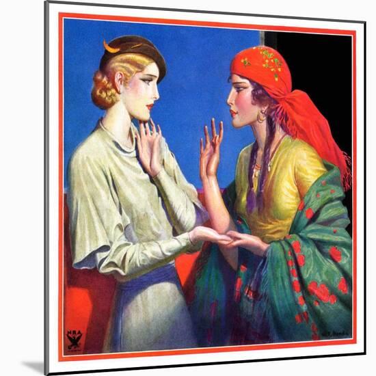 "Fortune Teller,"March 1, 1934-Wladyslaw Benda-Mounted Giclee Print