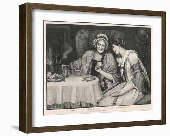 Fortune Teller, Reading Tea Leaves-null-Framed Art Print