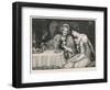 Fortune Teller, Reading Tea Leaves-null-Framed Art Print