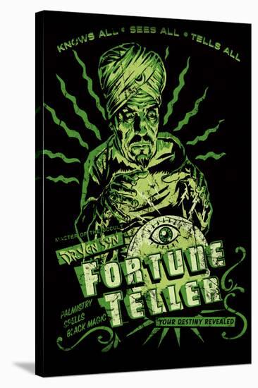 Fortune Teller Retro by Retro-A-Go-Go Poster-null-Stretched Canvas