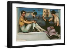 Fortune-Telling - Romero De Torres, Julio (1874-1930) - 1922 - Oil on Canvas - 106X163 - Museo Carm-Julio Romero de Torres-Framed Giclee Print