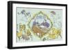 Fortune Telling Scene and Signs of the Chinese Zodiac-null-Framed Giclee Print