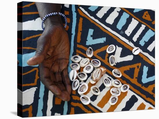 Fortune Telling with Cowrie Shells, Saly, Thies, Senegal, West Africa, Africa-Godong-Stretched Canvas