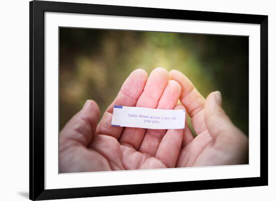 Fortune Today Means Action. Carry out Your Plan.  Instagram Effect-soupstock-Framed Photographic Print