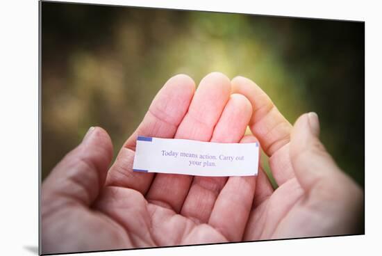 Fortune Today Means Action. Carry out Your Plan.  Instagram Effect-soupstock-Mounted Photographic Print