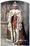 George VI in Coronation Robes: the Robe of Purple Velvet, with the Imperial State Crown, 1937-Fortunino Matania-Giclee Print
