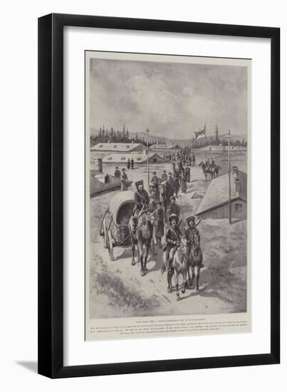 Forty Below Zero, a Russian Government Post in the Trans-Baikal-Paul Frenzeny-Framed Giclee Print