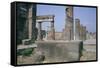 Forum, Pompeii, Campania, Italy-Walter Rawlings-Framed Stretched Canvas