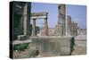 Forum, Pompeii, Campania, Italy-Walter Rawlings-Stretched Canvas