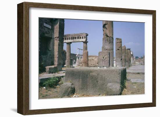 Forum, Pompeii, Campania, Italy-Walter Rawlings-Framed Photographic Print