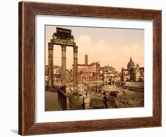 Forum Romano, Rome, Italy, c.1890-c.1900-null-Framed Giclee Print