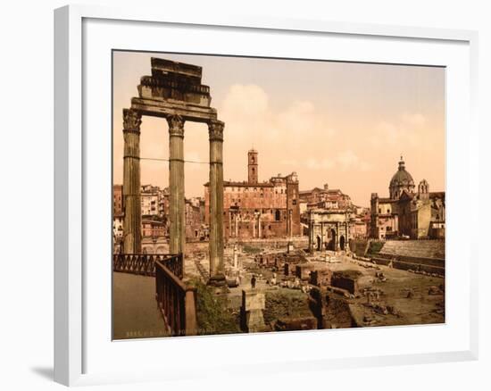 Forum Romano, Rome, Italy, c.1890-c.1900-null-Framed Giclee Print