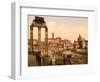 Forum Romano, Rome, Italy, c.1890-c.1900-null-Framed Premium Giclee Print