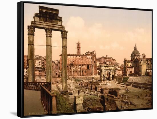 Forum Romano, Rome, Italy, c.1890-c.1900-null-Framed Stretched Canvas