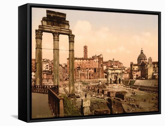 Forum Romano, Rome, Italy, c.1890-c.1900-null-Framed Stretched Canvas