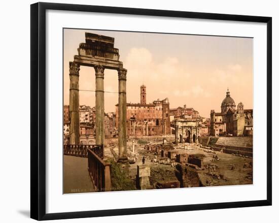 Forum Romano, Rome, Italy, c.1890-c.1900-null-Framed Premium Giclee Print