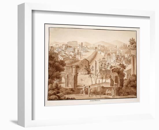 Forum Romanum, 1833-Agostino Tofanelli-Framed Giclee Print