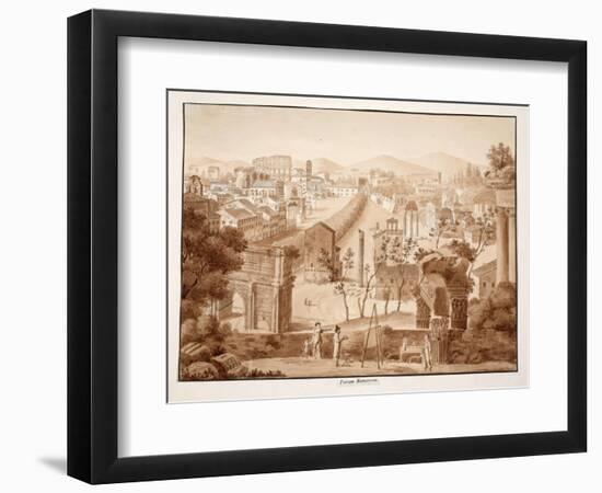 Forum Romanum, 1833-Agostino Tofanelli-Framed Premium Giclee Print