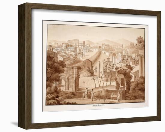 Forum Romanum, 1833-Agostino Tofanelli-Framed Giclee Print