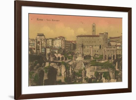 Forum Romanum, Rome. Postcard Sent in 1913-Italian Photographer-Framed Giclee Print