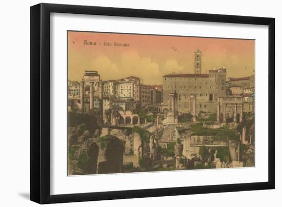 Forum Romanum, Rome. Postcard Sent in 1913-Italian Photographer-Framed Giclee Print