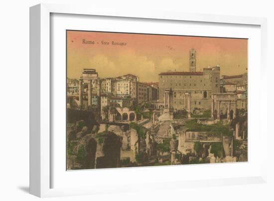 Forum Romanum, Rome. Postcard Sent in 1913-Italian Photographer-Framed Giclee Print